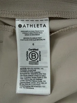 Athleta Brooklyn Ankle Pants Beige Stretch Travel Pull On Size 6 19867 thumbnail 6