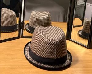 Classic Men’s Checkered Top Hat Brown thumbnail 4