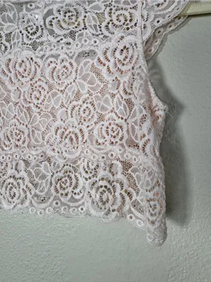 Intimately Free People Pink Lace Bralette Top Womens S Romantic Girly Coquette thumbnail 3
