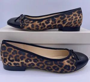Marc Fisher Jodi ballet flats soft animal print fabric, leather cap toe Size 5 thumbnail 10
