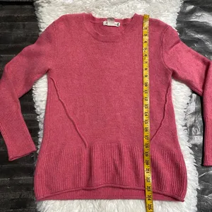 H&M Logg Label Of Graded Goods Sweater Pink Long Sleeve Soft Crewneck Pullover thumbnail 7