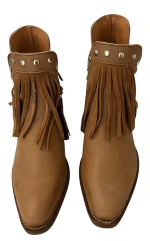 Dingo Western Boots Womens Fine N' Dandy Fringe Studs Ankle, size 9.5, NWOT thumbnail 1