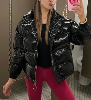 Adika Shiny Black Puffer thumbnail 1