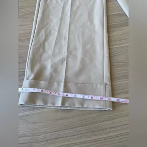 Abercrombie & Fitch Cream Wide-Leg Trousers thumbnail 11