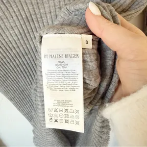 By Malene Birger Rinah Ribbed Merino Wool Sweater Sz S thumbnail 6
