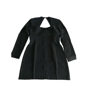 Amanda Uprichard NWT Katana Dress Womens Large‎ Black Mini Square Neck LBD L/S thumbnail 3