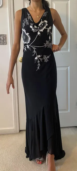 long floral prom /formal dress thumbnail 1