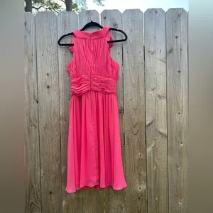 JS Boutique Barbie pink formal dress ruffle size 4 rhinestone‎ prom dance thumbnail 10