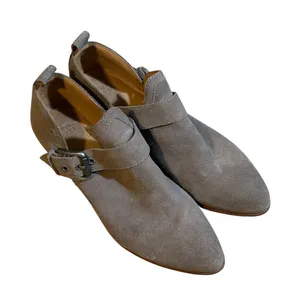 Frye and Co. Suede Ankle Booties Gray 8‎ Women Buckle Pointed Toe 3470781-GRY thumbnail 1