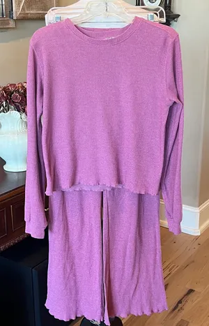 BB Dakota Comfy Cozy Pajama Set Berry Pink thumbnail 1