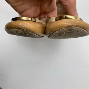 Tory Burch Creamy Beige Leather Ballet Flats‎ thumbnail 8