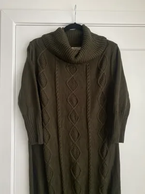 Appraisal Women's Sweater Dress Brown Turtle Neck Cable Knit Mini thumbnail 3