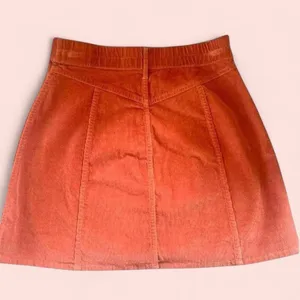 Women’s Aerie Hi Waisted A line Corduroy Mini Skirt Orange Small NWT thumbnail 7