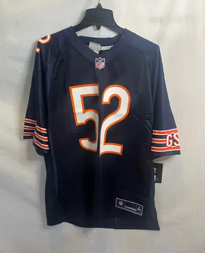 NFL Chicago Bears Khalil Mack jersey in navy blue with orange & white stripes on sleeves, size L #bears #football. #176 thumbnail 1