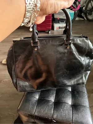 Michael Kors Black Leather Tote Satchel thumbnail 9