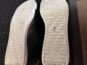 Reebok Black Leather Low-Top Sneakers with Holographic Accents thumbnail 8