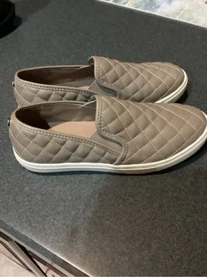 Steve Madden Quilted Slip-On Sneakers - Taupe/White thumbnail 2