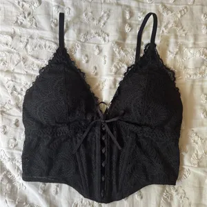 Gilly Hicks Black Lace Bralette Corset Top thumbnail 2