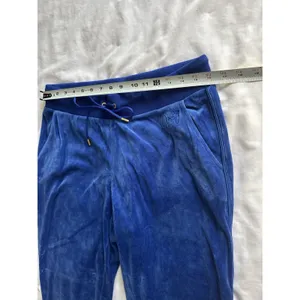 Juicy Couture Velour Pants Jogger Royal Blue Women's Large Y2k Athleisure Sport thumbnail 6