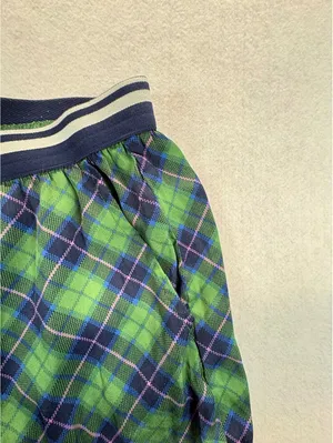 Aerie Women’s Small Green Navy Plaid Boxer Shorts Elastic Waist Lounge thumbnail 4