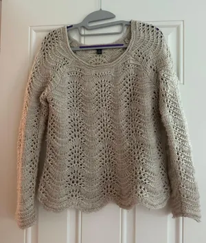 American Eagle Outfitters Crochet Knit Sweater Top thumbnail 1