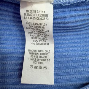 OFFLINE by Aerie Crop Top Womens‎ Small Blue Ribbed Seamless Activewear Yoga Gym thumbnail 5