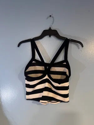 Free People All Clear Striped Black and White thumbnail 4