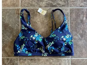 Offline By Aerie Goals Plunge Sports Bra Royal Navy Size Medium thumbnail 5