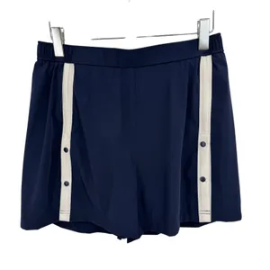 Halara shorts women's large snap high waisted color block active blue white thumbnail 2