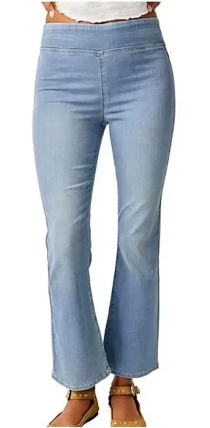 We The Free Free People In My Feelings Mid Rise Crop Boot Jeans Light Wash Small thumbnail 1