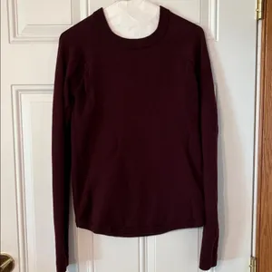 Lululemon Sit In Lotus Sweater - Garnet 100% Merino Luxe Yoga Pilates Old Money thumbnail 3