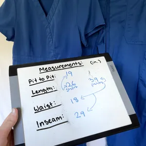 Grey's Anatomy by Barco blue scrubs set workwear pockets women's size medium thumbnail 7