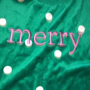 Joyspun green polka dot pajama set size small/medium thumbnail 4