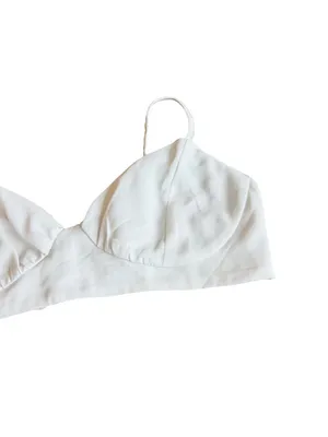 Princess Polly White Ivory Triangle Bralette Adjustable Strap Size 6 Women's thumbnail 7