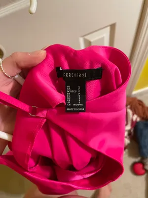 Forever 21 Hot Pink Silk Maxi Dress thumbnail 4