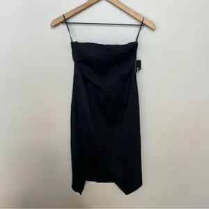 Lulu’s Jazzie Black Strapless Bodycon Dress NWT Size Small LBD thumbnail 3