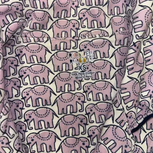 Roller Rabbit Lilac Hathi Elephant Polo Pajamas Purple Size XS Pima Cotton thumbnail 4