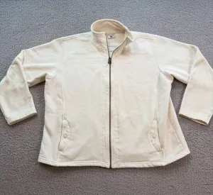 Y2K Columbia Women’s 2X Cream Fleece Lined Full Zip Jacket Insulated Omni Shield thumbnail 1