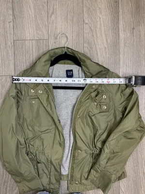 Gap Green Cargo Windbreaker Jacket | Utility Pockets | Cinched Waist | Size XS thumbnail 11