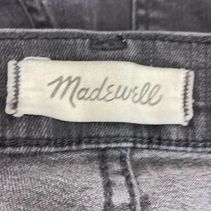 Madewell 9” Mid Rise Black Women’s Jeans Button Fly raw hem waist 25” thumbnail 7