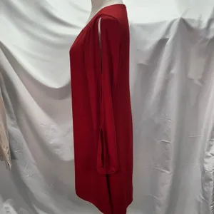 White House Black Market Red Dress Womens 4 Flowy Open‎ Sleeves Cocktail Wedding thumbnail 10