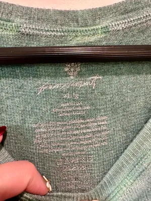 Free People We The Free Be My Baby Tee Teal Lettuce Hem XL thumbnail 3