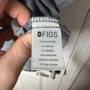 FIGS Womans Catarina One-Pocket Scrub‎ Top Gray Size XL thumbnail 4
