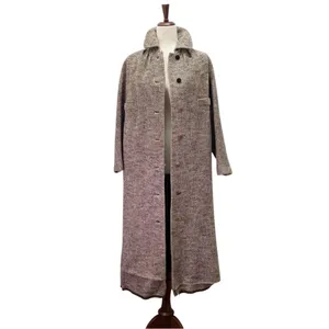 Vintage 1950s Tweed Maxi Coat Small Brown Hand Tailored Dumas California thumbnail 3