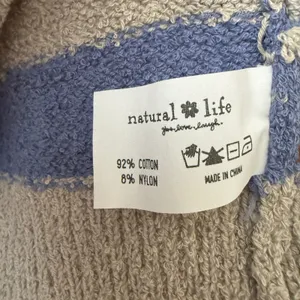 Natural Life Cotton Boho Coastal Relaxed Preppy Striped Sweater Vest M Gray NWT thumbnail 3