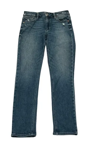 PAIGE Blue Distressed Denim Straight Leg Jeans Size 25 thumbnail 1