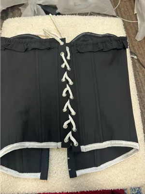 Edikted Black Corset Top Lace-Up XS thumbnail 2
