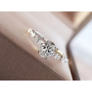 NEW Women's 2Ct Oval Simulated Diamond 14k‎ White Gold Plated Ring Size 7 thumbnail 12