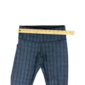 Lululemon Navy Pinstripe Leggings High Rise Size 4 Approx No Size Tag thumbnail 6