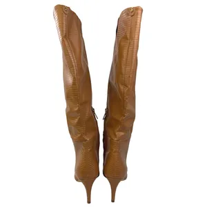 Sam Edelman Uma Brown Reptile Leather Pointed Toe Knee High Fashion Boots Size 8 thumbnail 4